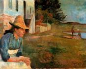 爱德华 蒙克 : Sunset. Laura, the sister of artist